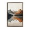 Terracotta Reflection Abstract Landscape Floating Frame Canvas Art